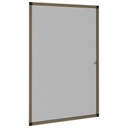 vidaXL Insektenschutz für Fenster Braun 90x120 cm
