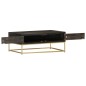 vidaXL Couchtisch Schwarz und Golden 90 x 50 x 35 cm Massivholz Mango vidaXL Couchtisch Schwarz und Golden 90 x 50 x 35 cm Massivholz Mango