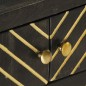 vidaXL Couchtisch Schwarz und Golden 90 x 50 x 35 cm Massivholz Mango vidaXL Couchtisch Schwarz und Golden 90 x 50 x 35 cm Massivholz Mango