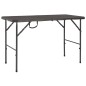 vidaXL Klappbarer Gartentisch Braun 120x60x74 cm HDPE Rattan-Look vidaXL Klappbarer Gartentisch Braun 120x60x74 cm HDPE Rattan-Look