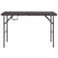 vidaXL Klappbarer Gartentisch Braun 120x60x74 cm HDPE Rattan-Look vidaXL Klappbarer Gartentisch Braun 120x60x74 cm HDPE Rattan-Look