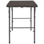 vidaXL Klappbarer Gartentisch Braun 120x60x74 cm HDPE Rattan-Look vidaXL Klappbarer Gartentisch Braun 120x60x74 cm HDPE Rattan-Look