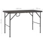 vidaXL Klappbarer Gartentisch Braun 120x60x74 cm HDPE Rattan-Look vidaXL Klappbarer Gartentisch Braun 120x60x74 cm HDPE Rattan-Look