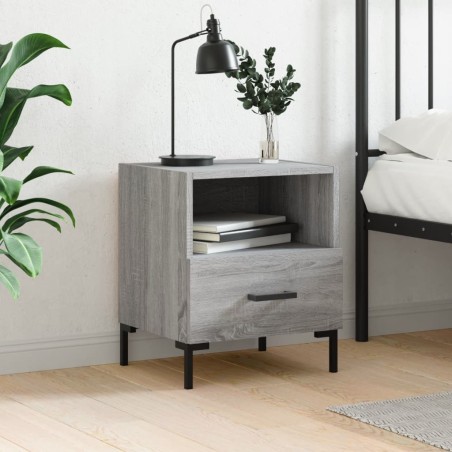 vidaXL Nachttisch Grau Sonoma 40x35x47,5 cm Holzwerkstoff