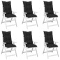 vidaXL Gartenstuhlauflagen für Hochlehner 6 Stk. Schwarz 120x50x7 cm vidaXL Gartenstuhlauflagen für Hochlehner 6 Stk. Schwarz 120x50x7 cm