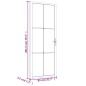 vidaXL Innentür 83x201,5 cm Weiß ESG-Glas und Aluminium vidaXL Innentür 83x201,5 cm Weiß ESG-Glas und Aluminium