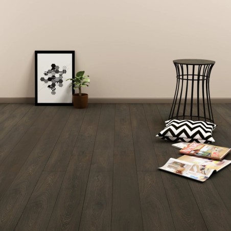 vidaXL PVC-Fliesen Selbstklebend 4,46 m² 3 mm Dunkelbraun