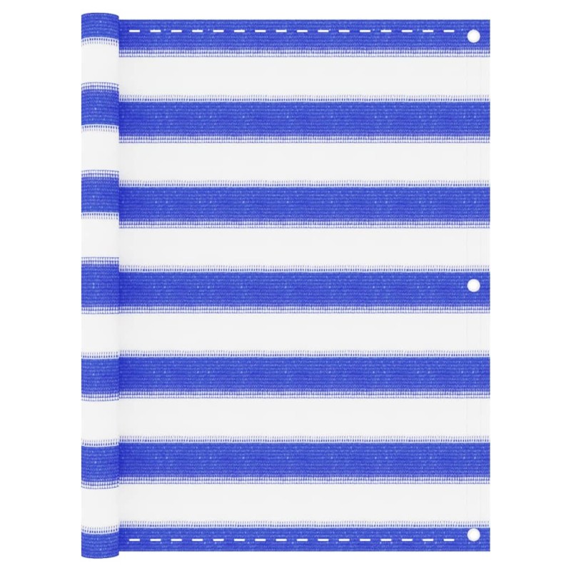 vidaXL Balkon-Sichtschutz Blau und Weiß 75x300 cm HDPE vidaXL Balkon-Sichtschutz Blau und Weiß 75x300 cm HDPE
