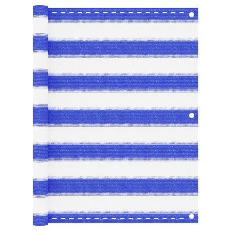 vidaXL Balkon-Sichtschutz Blau und Weiß 75x300 cm HDPE