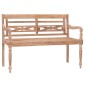 vidaXL Batavia-Bank 120 cm Teak Massivholz Getüncht vidaXL Batavia-Bank 120 cm Teak Massivholz Getüncht