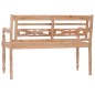 vidaXL Batavia-Bank 120 cm Teak Massivholz Getüncht vidaXL Batavia-Bank 120 cm Teak Massivholz Getüncht