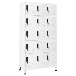 vidaXL Schließfachschrank Weiß 90x40x180 cm Stahl