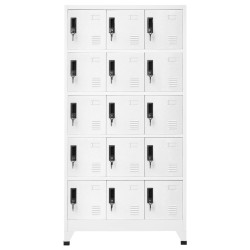 vidaXL Schließfachschrank Weiß 90x40x180 cm Stahl