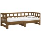vidaXL Tagesbett Ausziehbar Honigbraun Massivholz Kiefer 2x(80x200) cm vidaXL Tagesbett Ausziehbar Honigbraun Massivholz Kiefer 2x(80x200) cm