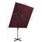 vidaXL Ampelschirm mit Lüftung Bordeauxrot 250x250 cm vidaXL Ampelschirm mit Lüftung Bordeauxrot 250x250 cm
