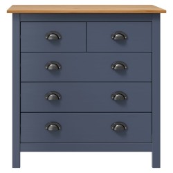 vidaXL Sideboard Hill Grau 79x40x80 cm Massivholz Kiefer