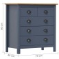 vidaXL Sideboard Hill Grau 79x40x80 cm Massivholz Kiefer vidaXL Sideboard Hill Grau 79x40x80 cm Massivholz Kiefer