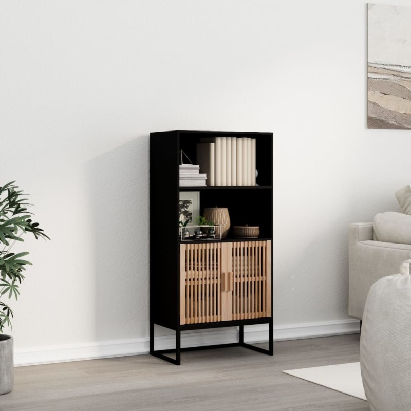 vidaXL Highboard Schwarz 60x35x125 cm Holzwerkstoff vidaXL Highboard Schwarz 60x35x125 cm Holzwerkstoff