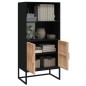 vidaXL Highboard Schwarz 60x35x125 cm Holzwerkstoff vidaXL Highboard Schwarz 60x35x125 cm Holzwerkstoff