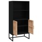 vidaXL Highboard Schwarz 60x35x125 cm Holzwerkstoff vidaXL Highboard Schwarz 60x35x125 cm Holzwerkstoff