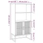vidaXL Highboard Schwarz 60x35x125 cm Holzwerkstoff vidaXL Highboard Schwarz 60x35x125 cm Holzwerkstoff