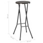 vidaXL Klappbare Barhocker 2 Stk. HDPE und Stahl Braun Rattanoptik vidaXL Klappbare Barhocker 2 Stk. HDPE und Stahl Braun Rattanoptik