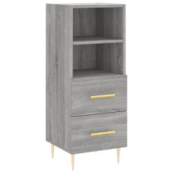 vidaXL Sideboard Grau Sonoma 34,5x34x90 cm Holzwerkstoff