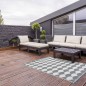 Esschert Design Outdoor-Teppich 180x121 cm Grau und Weiß OC24 Esschert Design Outdoor-Teppich 180x121 cm Grau und Weiß OC24