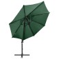 vidaXL Ampelschirm mit Mast und LED-Leuchten Grün 300 cm vidaXL Ampelschirm mit Mast und LED-Leuchten Grün 300 cm