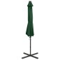 vidaXL Ampelschirm mit Mast und LED-Leuchten Grün 300 cm vidaXL Ampelschirm mit Mast und LED-Leuchten Grün 300 cm