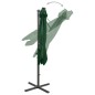 vidaXL Ampelschirm mit Mast und LED-Leuchten Grün 300 cm vidaXL Ampelschirm mit Mast und LED-Leuchten Grün 300 cm
