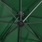 vidaXL Ampelschirm mit Mast und LED-Leuchten Grün 300 cm vidaXL Ampelschirm mit Mast und LED-Leuchten Grün 300 cm