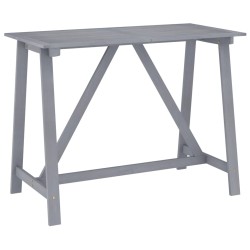 vidaXL Garten-Stehtisch Grau 140x70x104 cm Akazie Massivholz