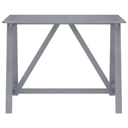 vidaXL Garten-Stehtisch Grau 140x70x104 cm Akazie Massivholz