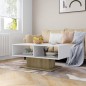 vidaXL Couchtisch Weiß und Sonoma-Eiche 103,5x50x44,5 cm Holzwerkstoff vidaXL Couchtisch Weiß und Sonoma-Eiche 103,5x50x44,5 cm Holzwerkstoff