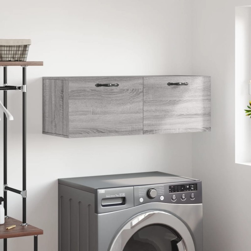 vidaXL Wandschrank Grau Sonoma 100x36,5x35 cm Holzwerkstoff vidaXL Wandschrank Grau Sonoma 100x36,5x35 cm Holzwerkstoff