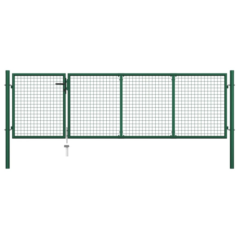 vidaXL Gartentor Stahl 350 x 100 cm Grün vidaXL Gartentor Stahl 350 x 100 cm Grün