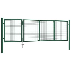 vidaXL Gartentor Stahl 350 x 100 cm Grün