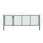 vidaXL Gartentor Stahl 350 x 100 cm Grün vidaXL Gartentor Stahl 350 x 100 cm Grün
