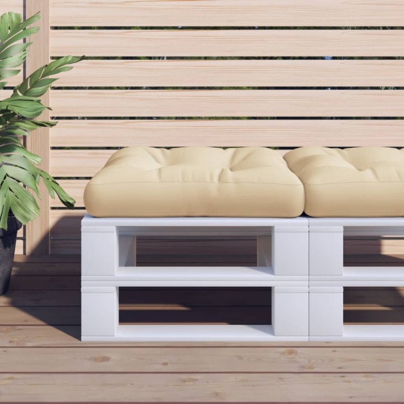 vidaXL Palettenkissen Beige 58x58x10 cm Stoff vidaXL Palettenkissen Beige 58x58x10 cm Stoff