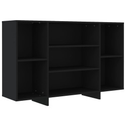 vidaXL Sideboard Schwarz 120x30x75 cm Holzwerkstoff
