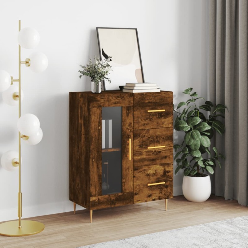vidaXL Sideboard Räuchereiche 69,5x34x90 cm Holzwerkstoff vidaXL Sideboard Räuchereiche 69,5x34x90 cm Holzwerkstoff