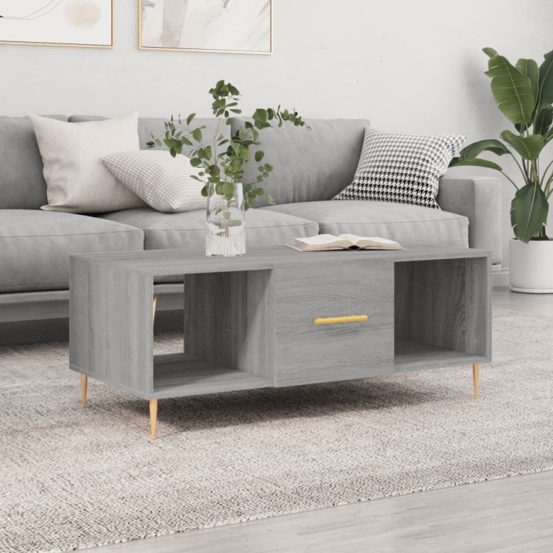 vidaXL Couchtisch Grau Sonoma 102x50x40 cm Holzwerkstoff vidaXL Couchtisch Grau Sonoma 102x50x40 cm Holzwerkstoff