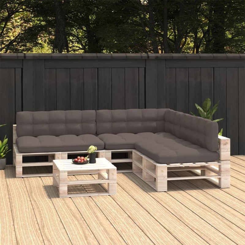 Palettensofa-Auflagen 7 Stk. Taupe Palettensofa-Auflagen 7 Stk. Taupe