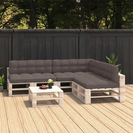 Palettensofa-Auflagen 7 Stk. Taupe