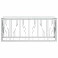 vidaXL Couchtisch Silbern 110x45x45 cm Edelstahl und Glas vidaXL Couchtisch Silbern 110x45x45 cm Edelstahl und Glas