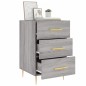 vidaXL Nachttisch Grau Sonoma 40x40x66 cm Holzwerkstoff vidaXL Nachttisch Grau Sonoma 40x40x66 cm Holzwerkstoff