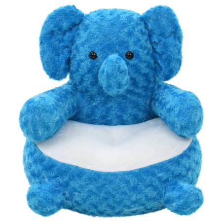 vidaXL Elefant Kuscheltier Plüsch Blau 