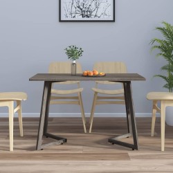 vidaXL Esstisch Grau 120x60x74 cm MDF und Eisen