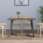 vidaXL Esstisch Grau 120x60x74 cm MDF und Eisen vidaXL Esstisch Grau 120x60x74 cm MDF und Eisen